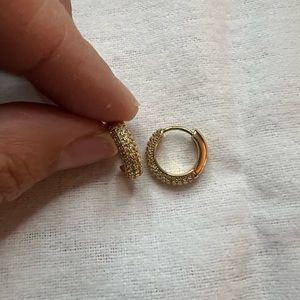 Small Gold Hoop Clasp Earrings